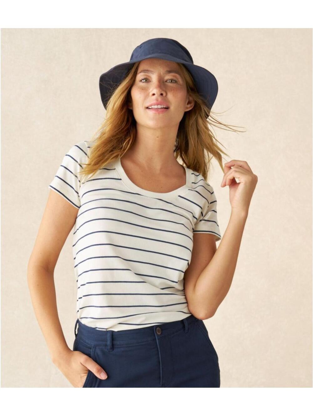 LL Bean Navy Blue Waterproof Mountain Classic Bucket Hat Size M Travel Vacation